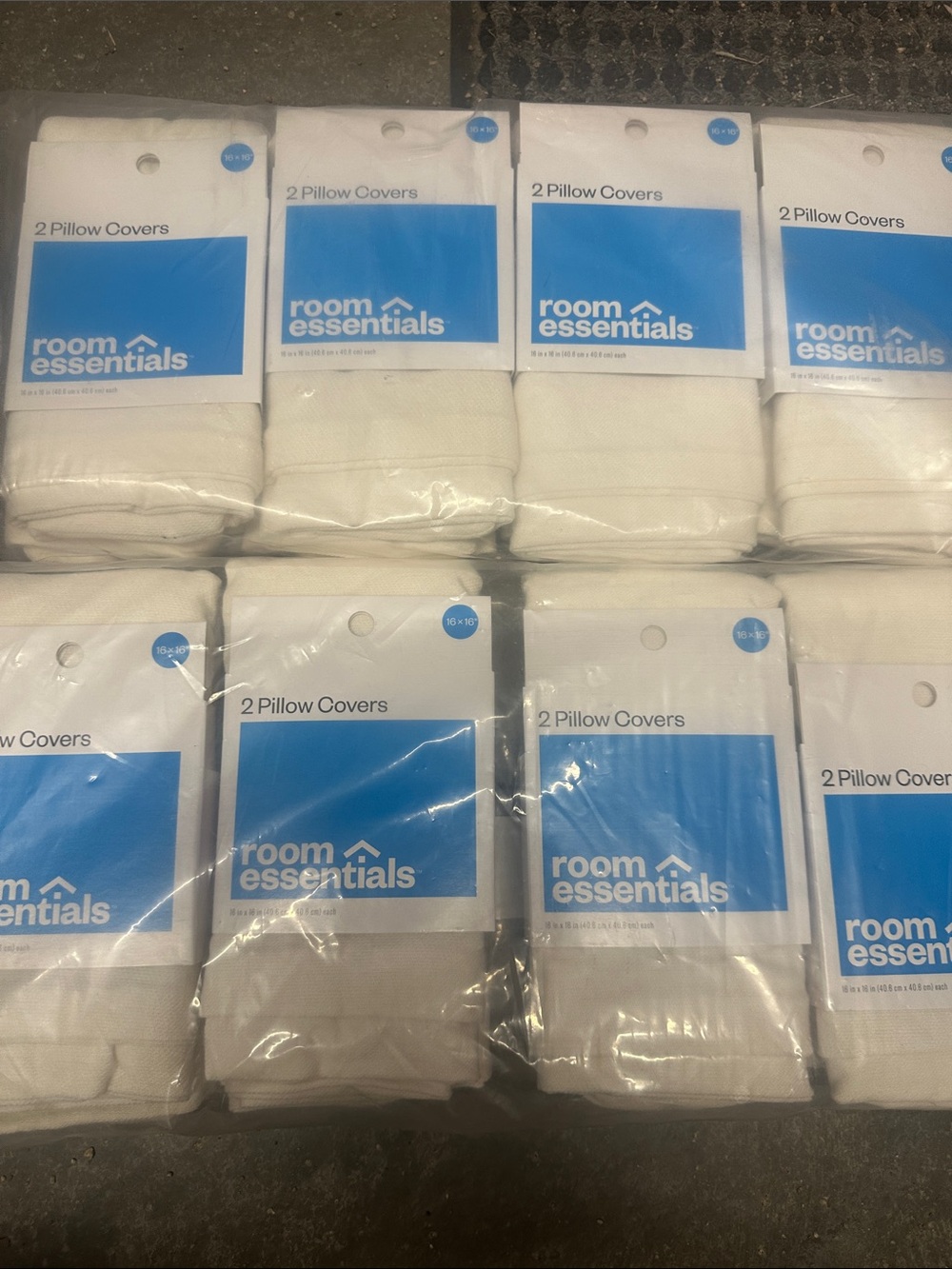 Room Essentials White Pillow Covers - 16 total